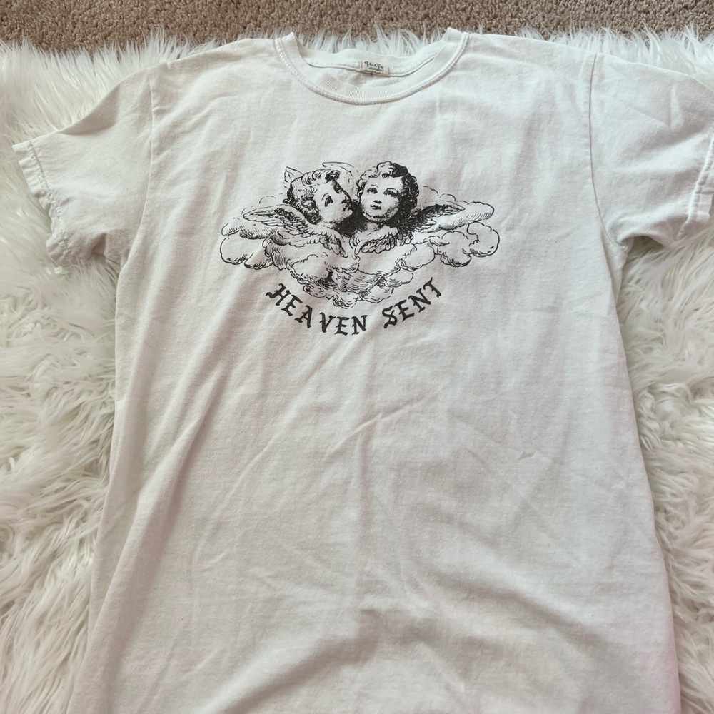 Brandy Melville tee, one size, cream colored